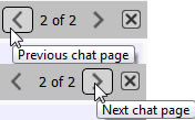 Navigation chat arrows