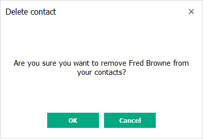 Confirm delete contact