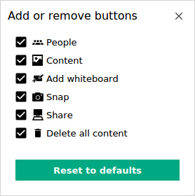 Add or remove buttons