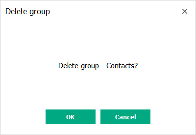 Confirm delete group