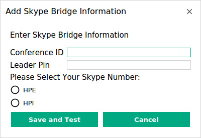 Skype Bridge Information