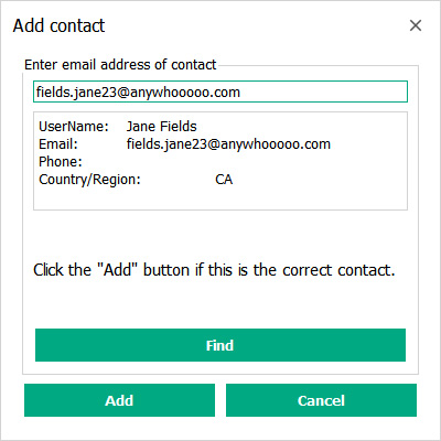 Add contact email